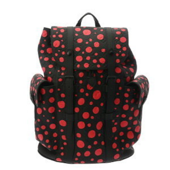 Louis Vuitton Monogram Infinity Dot LVYK Christopher Black Red Backpack - Picture 1 of 9
